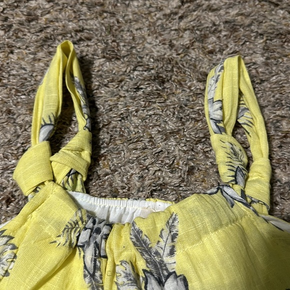 JESSICA SIMPSON Yellow Iris Floral Summer Dress Size 8 - Picture 3 of 8